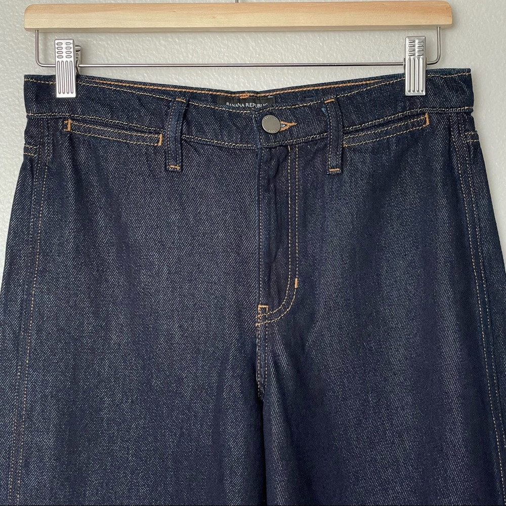 Banana Republic High-Rise Wide-Leg Zipper Pocket Alder Wash Jean 25 Regular NWT - Picture 5 of 10